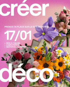 atelier déco fleur en fil de chenil